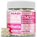 SHIZAM TMG Betaine alfa kyselina lipoová ALA D3 Fisetin Gummies, Tri- Methylglycin trimethylglycin R- alfa NAD + Plus + HCL doplňky, Mitochondriální Senolytický aktivátor, NR kapsle Prášek 600mg 1000mg