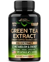 Zelený čaj Extract Kapsle se Zelenou kávou Fazole a jablečným moštem - Energetika & Metabolismus Podpora - Zelený čaj dodatek 50% EGCG - 20: 1 Přírodní extrakt - pro muže a ženy - 120 Vegan Kapsle