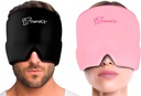 TeraICE Migréna Relief Cap, Umývání bolesti hlavy Maska na ledě produkty, Chladicí gelový klobouk, Obličejem studená kompresní hlava Wrap pro napětí, Stres a kocovinu