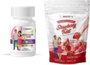 BariatricPal Duodenal Switch Kompletní 30denní zásobovací vitamin Pack (Iron- Free Capsule vápník Citrát měkké žvýkání s probiotika - Jahodové Twist)