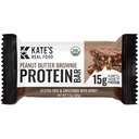 Kate 's Real Food Organic Protein Bars - (Peanut Butter Brownie, 2.2 oz, Pack of 12) - Plant Based Protein Bars - Gluten Free, Soy Free, Non GMO, celá zrna, a všechny přírodní