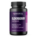 Sambucus Black Elderberry Kapsle - Doplněk pro imunitní podporu pro dospělé - 400mg Extract Per Serving pro celkové Wellness - Vegetarian- Friendly, Non- GMO, Neochucené - 60 Počet, 2 měsíce Dodávka