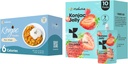 Hethstia Konjac Jelly Strawberry Flavor s kolagen Peptides 10 balení a Konjac rýže gluten zdarma 12 balení Nízká kalorie, Keto, cukr zdarma, zdravé jídlo