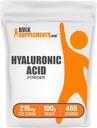 BulkSupplements.com Hyaluronic Acid Powder - jako Hyaluronát sodný, Hyaluronic Acid Supplementary - Food Grade, Gluten Free - 215mg per Serving, 100g (3.5 oz) (Balení po 1)