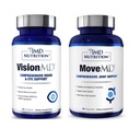 1MD Nutrition MoveMD & VisionMD Joint Support & Eye Care - kolagen, kyselina hyaluronová, astaxanthin, OptiLut Lutein, Zeaxanthin
