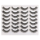 Nové řasy False Eyelass Cat Eyes Wispy Natural Faux Mink Lashs 14 páry balení Light Volume Short Fake Eye Lashs Multipack
