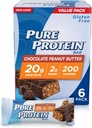 Čistý protein - High Protein Bar Čokoládový oříšek Butter - Protein Bars - 20 gramů proteinu per Bar--Gluten Free--6-1.76-Ounce Bary