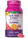 Nature 's Truth Vlasy, kůže, a hřebíky gumínky 124; s Biotin 124; 140 hrabě 124; Ovoce Flavor 124; Vegan, Non- GMO a gluten zdarma vitamín pro muže a ženy