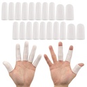 AnCIRS Gel Finger Support Protector Gloves, Gel Finger Cots / covers - Různé velikosti Silikonové prsty pro ruce prasknutí, Eczema kůže (20ks White)