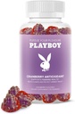 Playboy - Feminin zdraví Cranberry Antioxidant Gummies for Women (60 Count - Cranberry) Antioxidant Rich to Cleanse & Protect Urinary Tract Health, Vaginální zápach a Ph Balance - Non GMO, Vegan Gummy