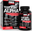 Force Faktor Test X180 Alpha Testosteron Booster pro muže, Testosteron dodatek s patentovaným Fenugreek & L-Citrulline na podporu Lean Muscle, Síla, Energie, Výkon a výkon, 120 Kapsle