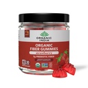 ORGANICKÉ INDIE Žvýkačky pro dospělé - Prebiotický Vláknina, Dietní dodatek, Stravovací zdraví pro muže a ženy, Vegan, Nízký cukr, Non- GMO - Jahoda, 60 Žvýkačky