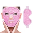 ZNÖCUETÖD Face Eye Mask Ice Pack for Reducing Pufness, Bags Under Eyes, Puffy Dark Circles, Migréna, Hot / Cold Pack with Soft Plush Backing (Pink- (1 * Eye Mask + 1 * Face Mask))