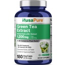 NusaPure Green Tea 20: 1 Extract, 1200 mg Ekvivalentní k 24000mg, 180 Vegan Kapsle, 50% EGCG, 98% Polyfenoly, 80% Katechiny