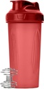 Pan Pen- Shaker Lahvičky pro proteinové směsi, 28 oz, 1 balení, červená, protein Shaker Lahvička s Wire Whisk Ball, Blender Lahvička