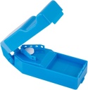 EZY DOSE Pill Cutter a Splitter s Dipenser, Cuts Pills, Vitamíny, Tablety, Nerezová ocel čepel, Travel Sized, Bezpečně řezané pilulky a vitamíny, snadné použití, Barva května Vary, BPA zdarma