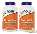 Bromelain 500 mg, 200 Veg Kapsle (Balení po 2) Dodatek - Non- GMO, Vegan 500mg Caps