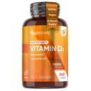 WeightWorld Vegan Vitamin D3 5000 IU - Sourced from Wild Harvested Lichen - Vitamin D Dodatek z biologického Cholekalciferol - 240 Vitamin D3 Tablety - Gluten- Free & Alergen- Free