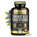 Turkesteron Tongkat Ali pro muže a ženy - 2-in-1 Natural Testosteron Support for Energy & Fitness - High Potency Turkesterone Dodatek pro muže s Tongkat Ali -- Pure Non- GMO Formule