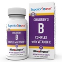 Superior Source Children? s B Complex s vitamínem C - Multivitamin pro podporu srdečního zdraví - Doplněk kyseliny listové pro děti - Imunitní podpůrná formule s vitaminem C - 60 Instant Rozpustit tablety