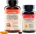 NatureWise Curcumin Turmeric 2250mg & Vitamin B12 1000mcg Softgels Společná podpora energetické úrovně 60 Počet