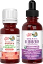 MaryRuth Organics Precision Probiotic for Women (Raspberry) & Elderberry Drops (Blueberry) CL124; USDA Organic CL124; Vitaminy pro Gut Health, Imunity, & Celkově Wellness CL124; Vegan, Non- GMO, gluten zdarma