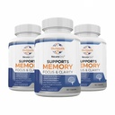 Labs Natural Brain Health doplňky pro dospělé, 180 Kapsle - Nutritional Směs Bacopa Monnieri, Ginkgo biloba, Melissa Officinalis & Citicolin pro mozek Focus & Paměť