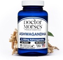 Ashwagandha 2100mg dodatek, čistý Ashwagandha prášek a kořenový extrakt, bioperine Black Pepper, Made in FDA-Registered, NSF-Certified Facility, podporuje zdravé stresové hladiny, 90 Kapsle