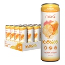 MITRA-9 Botanické nápoje - Orange Dreamsicle Sparkling Kava Drink with Kava Root Extract - Mood Enhancer - Plant based - Promotes Natural Calm & Clarity (12 Fl. Oz) (24)