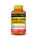 MASON NATURAL alfa kyselina lipoová 200 mg, podporuje výrobu energie, dodatek stravy, 60 Kapsle
