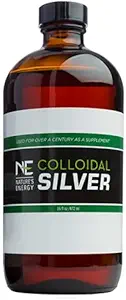 Přírodní koloidní stříbro 124; 16 Oz, efektivní, antiseptický a deodorant pro vnitřní, sterické a elektrostatické stabilizované 124; 40 ppm