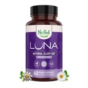 Nested Naturals Luna Sleep Aid - Non- Habit Forming Natural Sleeping Pills pro dospělé s přirozeně živými složkami - Valerian Root, Melatonin, Heřmánek, Citrónový balzám, a více - 60 Vegan Kapsle