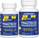 Přírodní zásobníky Magtech Magnesium Value Bundle - 3 Formy hořčíku - Díky Magtein L- Threonát - Podporuje relaxaci a zdraví mozku * - 270 Celkem Kapsle