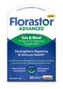 Florastor Advanced Gas and Bloat Probiotic, Digestive Enzymes and Botanicals, Plus Probiotics for Digestive Health, 30 Kapsle