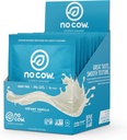 No Cow Vegan Protein Powder, Vanilla, 20g Plant Based Protein, Single Serve Packets, Dairy Free, Soy Free, No Sugar Added, Keto Friendly, Gluten Free, Přirozeně sladké, Non GMO, Kosher, 10 Počet