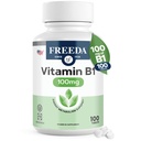 Freeda Vitamin B1 Thiamin 100mg - Podporuje energetický metabolismus, nervový systém Zdraví - Kosher, Vegan, Gluten Free - Thiamin HCl 100 mg vitamin B 1 - čistý Vit B1 vitamin Thiamin B1 Dodatek (100 Ct)