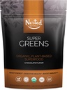 Super Zelené # 1 Zelená Superfood Powder 124; 100% USDA Organic Non- GMO Vegan dodatek 124; 20 + celé potraviny (Spirulina, Wheat Grass, Barley), Probiotika, Vláknina & Enzymy (Original, 30 Servings) (Čokoláda)