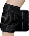 REVIX Ice Wrap for Knee Discomfort, Reuse Knee Ice Pack Wrap with Cold Compress Therapy for Muscle Ache, Promotes Post- Workout Recovery, Soft Plush Lining, Black