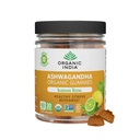 ORGANIC INDIA Ashwagandha Gummies for Men & Women - Zátěžový dodatek, KSM- 66 Ashwagandha Root, Extra Strength, Calm Chews, Vegan, Non- GMO - Lemon Lime, 60 Gummies