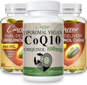 Lipozomální CoQ10 800mg 1PCS Bundle s Ubiquinol CoQ10 600 MG Softgels s Omega-3 & Shilajit & PQQ 2PCS
