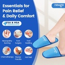 NEWGO Foot Ice Pack Slippers for Plantar Fasciitis and Neuropatie, HSA nebo FSA způsobilé 2 Pack Gel Ice Slippers Hot Cold Pack for Bunion Surgery Pain Relief, Burning Feet