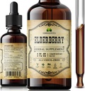 Organic Elderberry Extract - Natural Black Elderberry Bylinný dodatek - Imunitní boostery pro dospělé, Stravovací a srdeční podpora - Antioxidanty, Vitamin C & Fiber - 2 oz Liquid pro muže a ženy