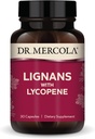 Dr. Mercola Lignans s doplňkem Lycopene, 30 Služeb (30 Kapsle), non GMO, Soy Free, gluten Free