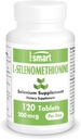 SuperSmart - L- Selenomethionin 200mcg za den (dodatek k selenu) - Vysoká absorpce - Esenciální stopová minerální látka 124; Non- GMO & gluten zdarma - 120 tablet