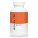 Reluminy Gluta 500 Žvýkací tablety s glutathionem, kyselinou hyaluronovou, vitaminem C, biotin a kolagenem - podporuje pleť Tone & Glow - Ovocný punč Flavor - Made in USA - 60 Tablety