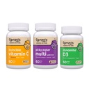 Renzo 's Vitamíny Imunity Builder Bundle - Vitamin C s Elderberry & Zinek pro imunitní podporu, Picky jedlík děti Multivitamin, a Vitamin D3