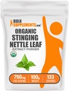 Bulkensumpments.com Organic String Nettle Extract Powder - Nettle Leaf Extract, Herbal Supplement - Vegan & gluten Free, 750mg per Serving, 100g (3.5 oz) (Balení po 1)