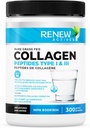 Renew Actives Hydrolyzed Collagen Peptides Powder 10G per Serving - Premium Grass- Fed Collagen for Skin, Joints & Hair - 9.4g Protein - Podporuje kolagen Formation & Muscle Recovery - Made in Canada
