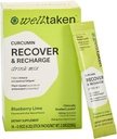 Kurkumin Kurkumin Recover Powder - Borůvkový Lime, 14ct Box - 400mg Optimalizovaný kurkumin, Granátová jablka, Červený Grape - Pomáhá snížit příležitostnou únavu - Vegan, 14 Služebnictví