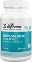 Nutri Nejvyšší Ultimate Multivitamin pro muže a ženy, s více než 20 vitamíny a minerály, Denní Nutriční dodatek pro imunitní podporu, Kosher, Vegetariánské 90 denní dodávky